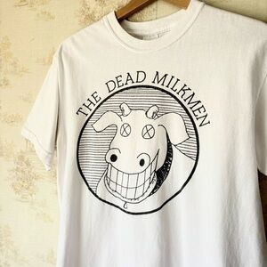 Vintage Y2K The Dead Milkmen Elsie the Cow Band Tee Punk Rock Shirt White M